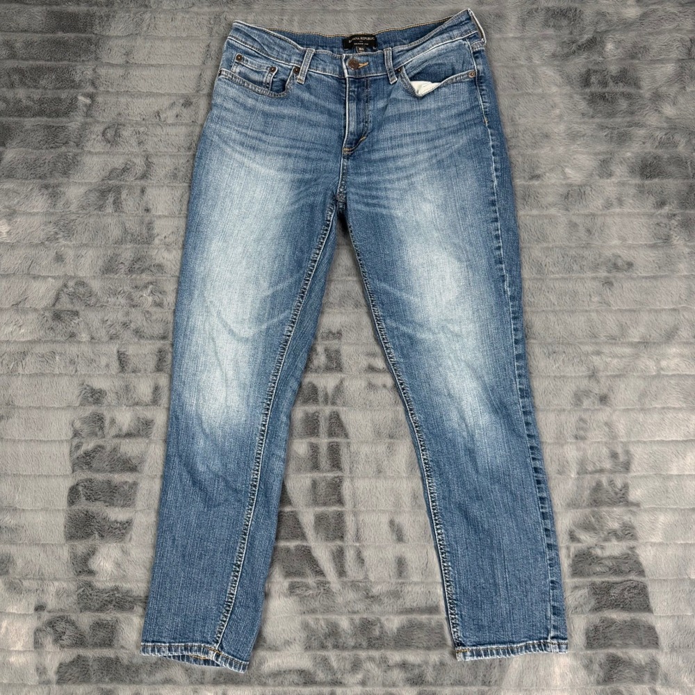 Banana Republic Girlfriend Jeans Womens 28/6 Medium Wash Denim Stretch Mid Rise